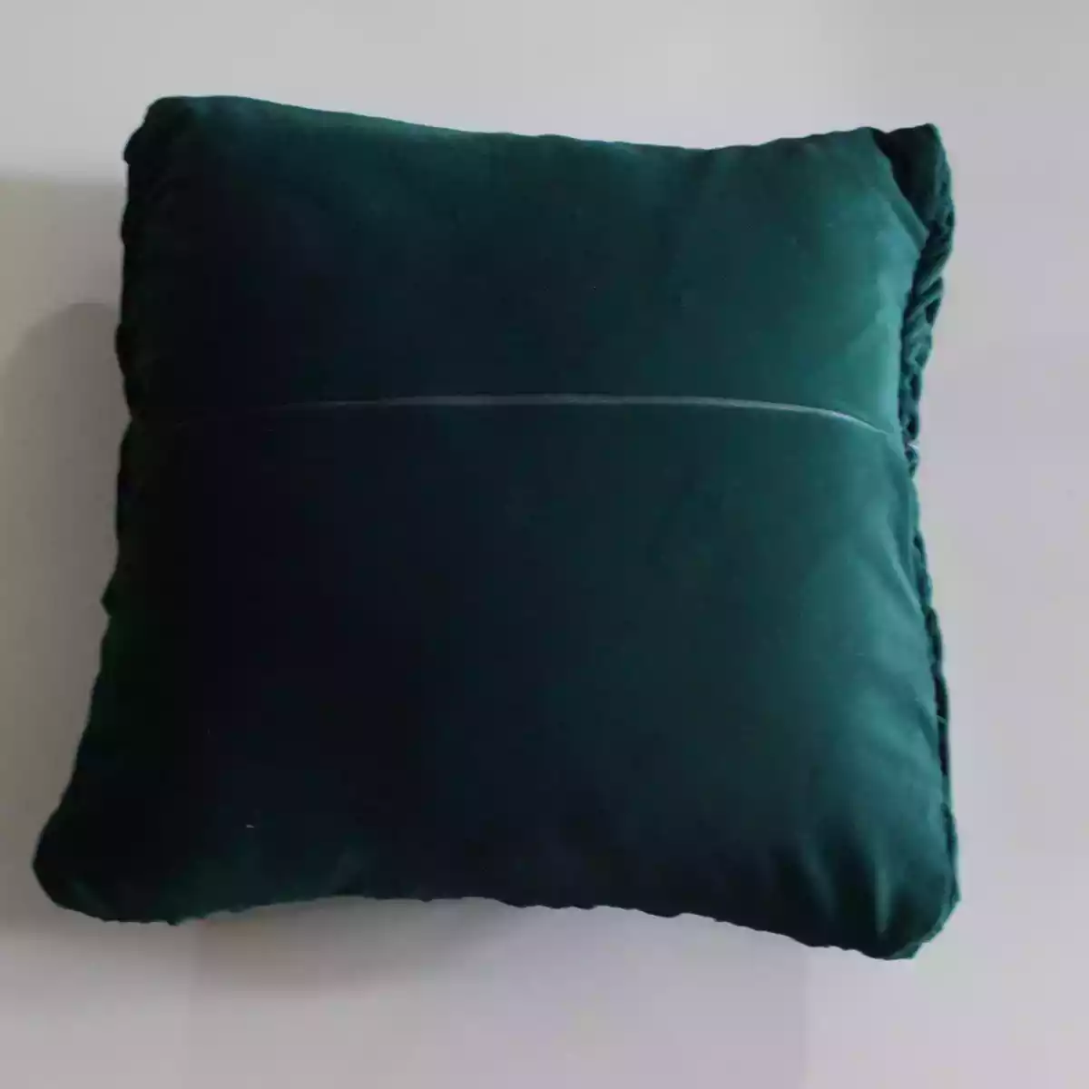 Corded Wavy Suede Emerald Green Cushion Cover