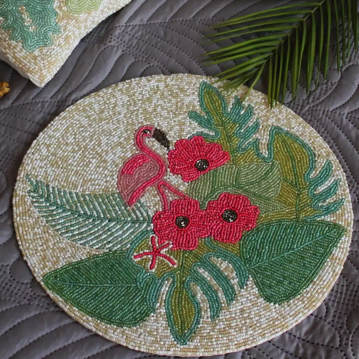 Harmony with Flamingo Beaded Mat