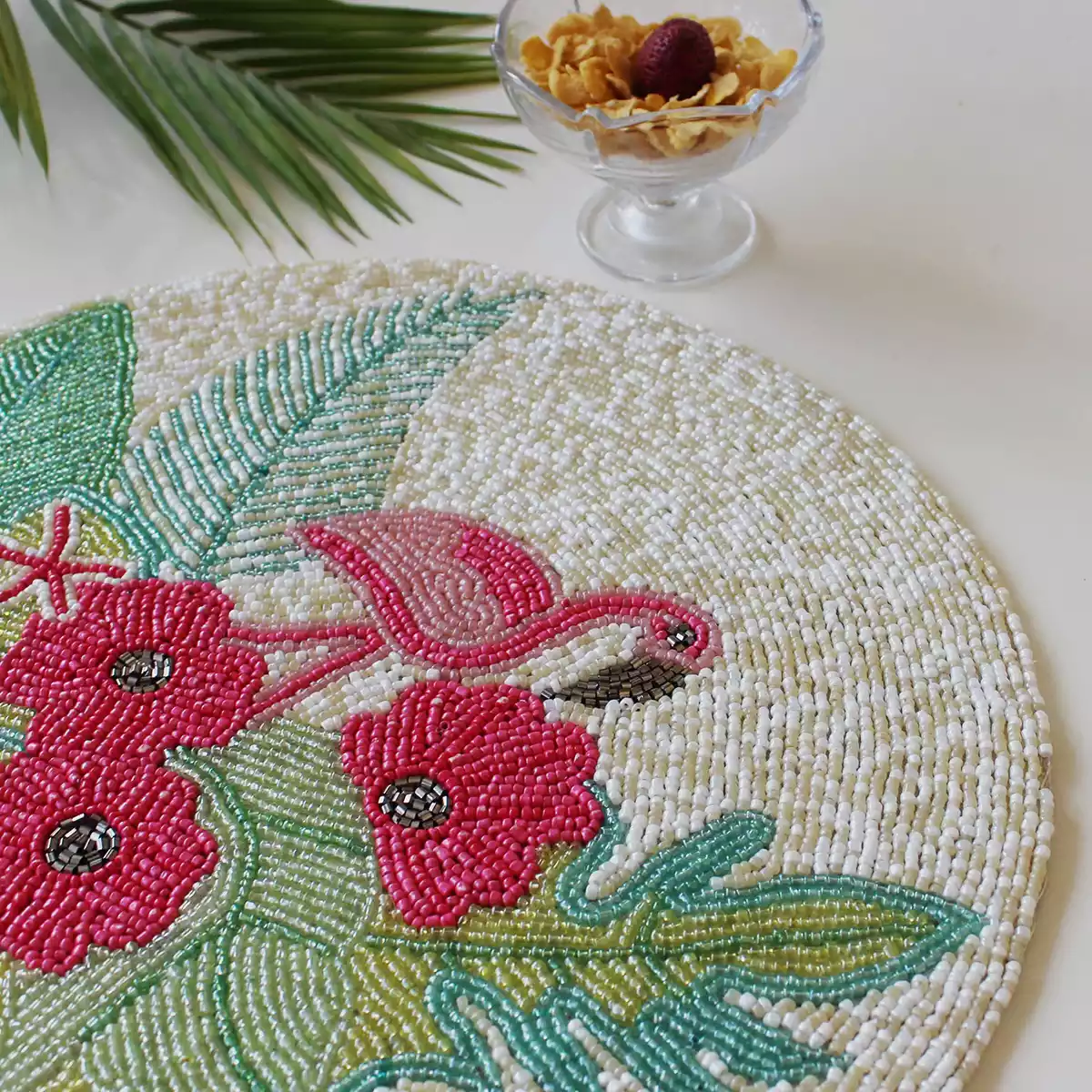 Harmony with Flamingo Beaded Mat