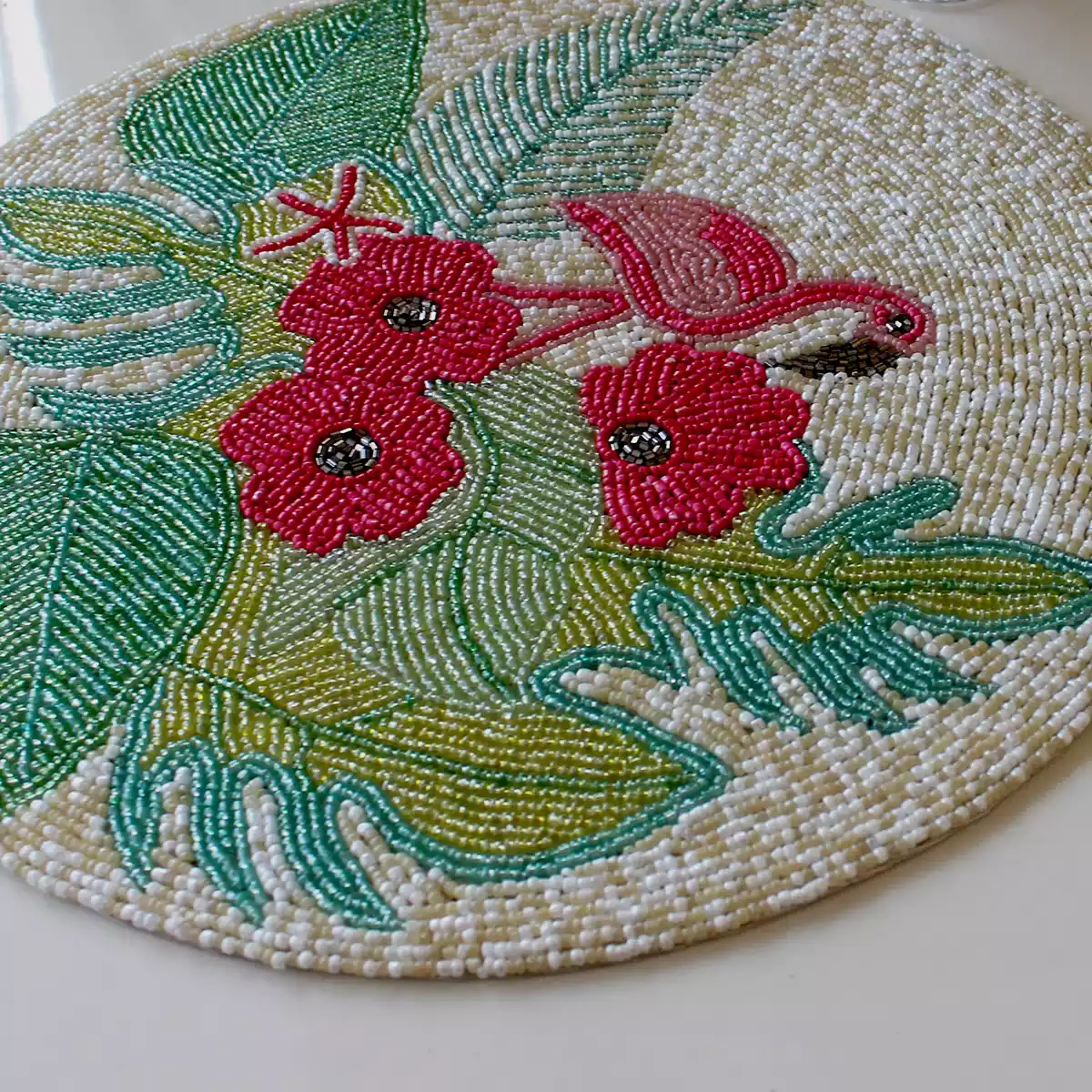 Harmony with Flamingo Beaded Mat