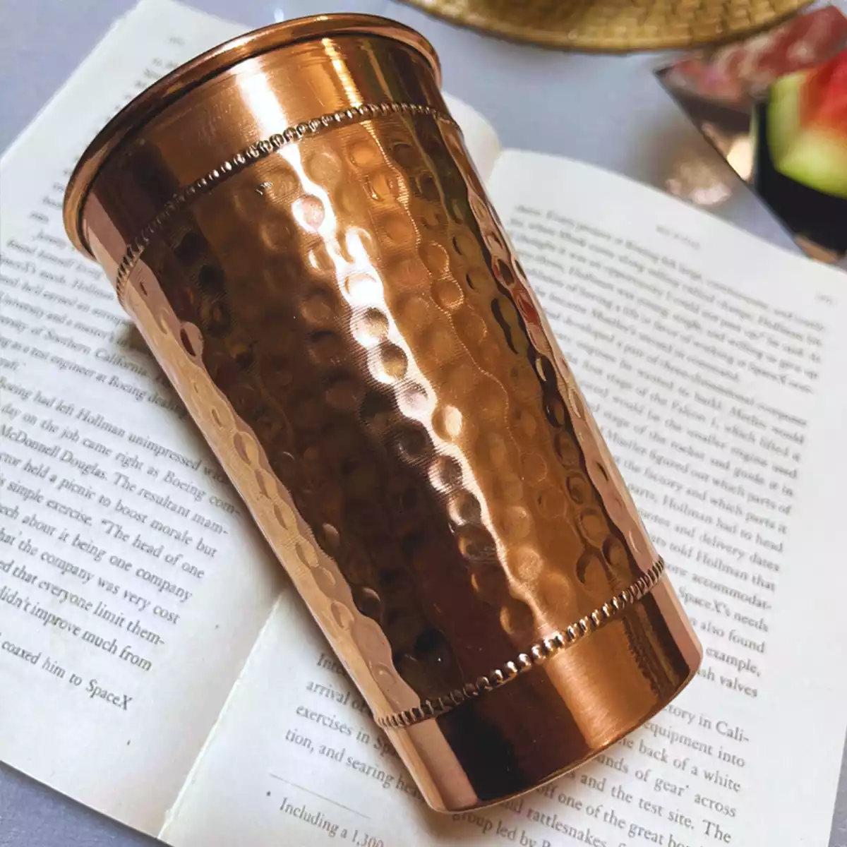 Copper Hammered Big Tumbler