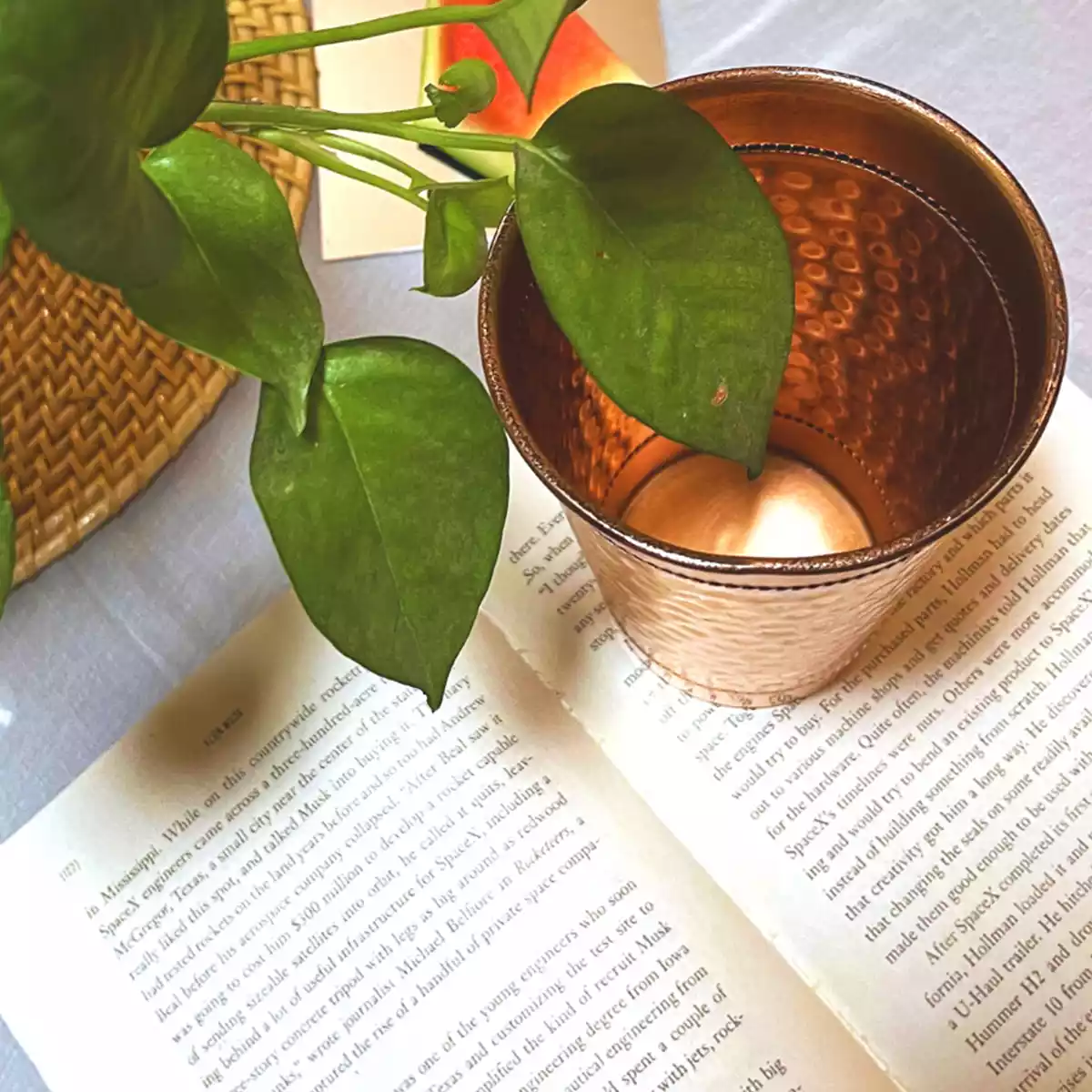 Copper Hammered Big Tumbler