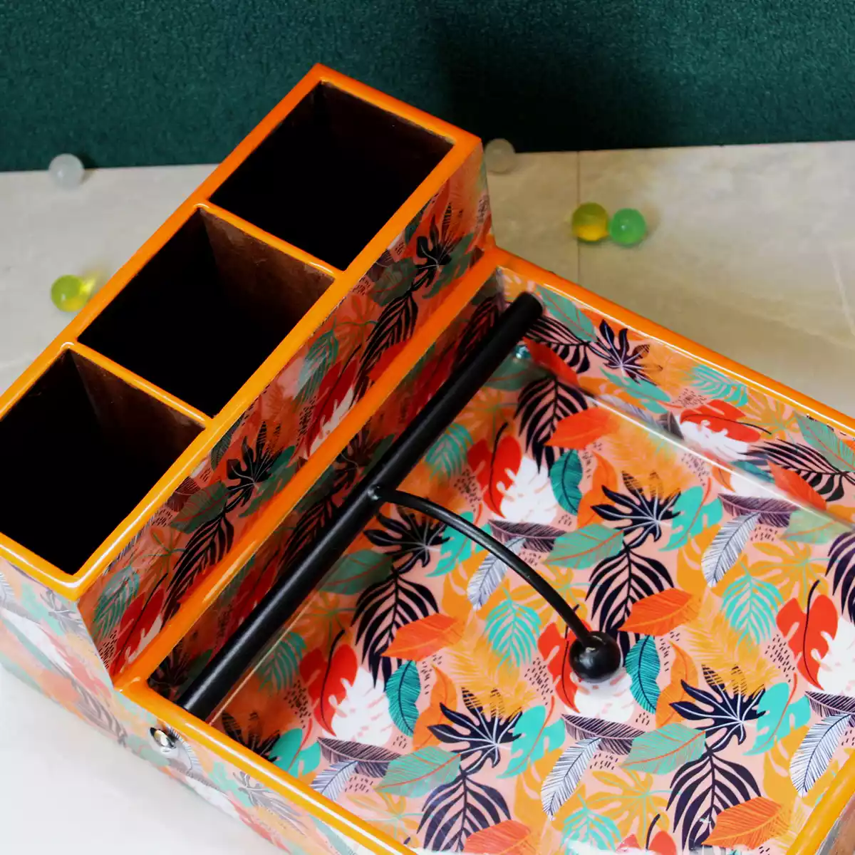 Tangerine Twist - Paper Cum Cutlery Holder