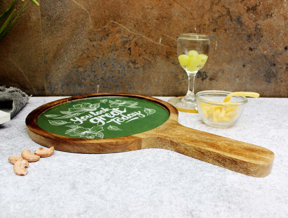 Great Green Bloom Pizza Serving Platter