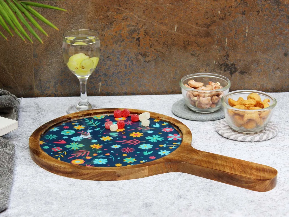 Cyanic Garden Pizza Serving Platter