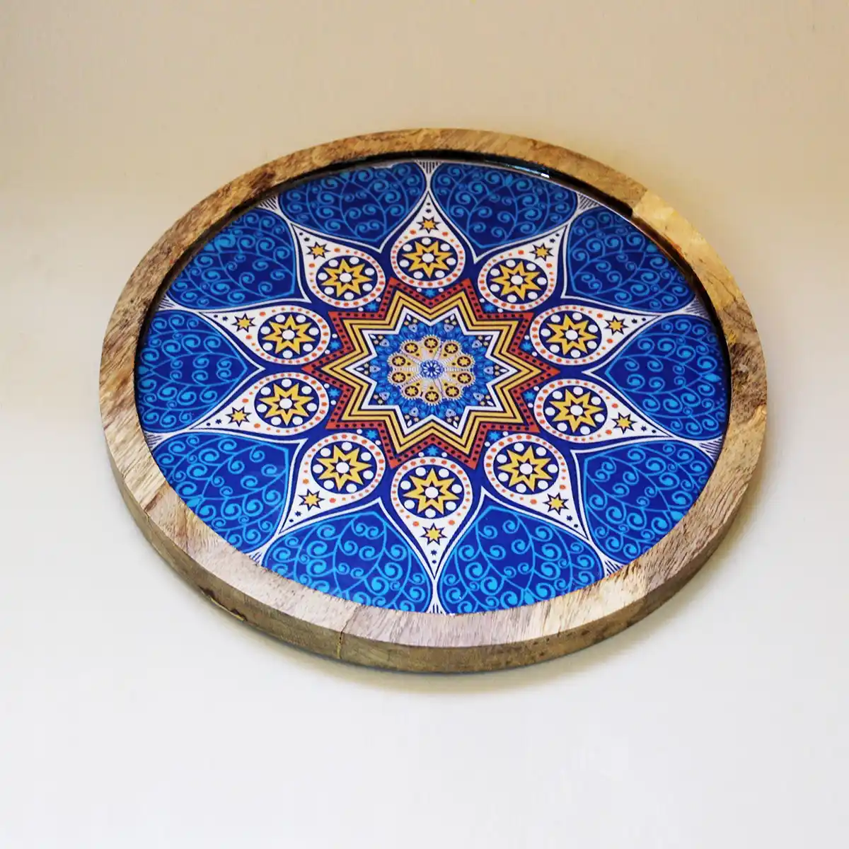 Blue Moroccan Round Serving Plate