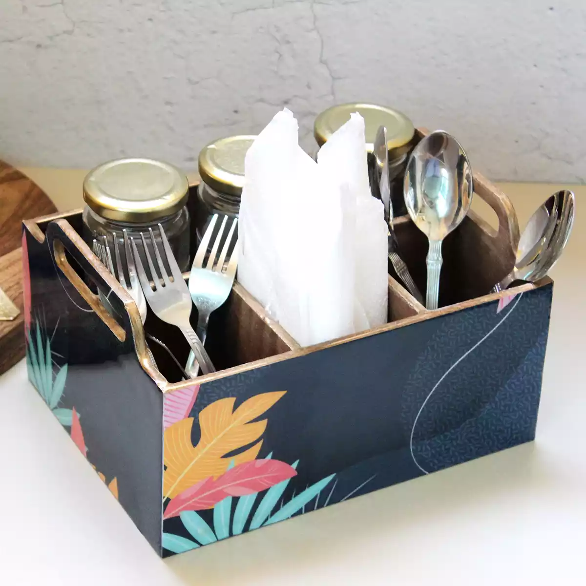 Indigo Impress  Cutlery Holder