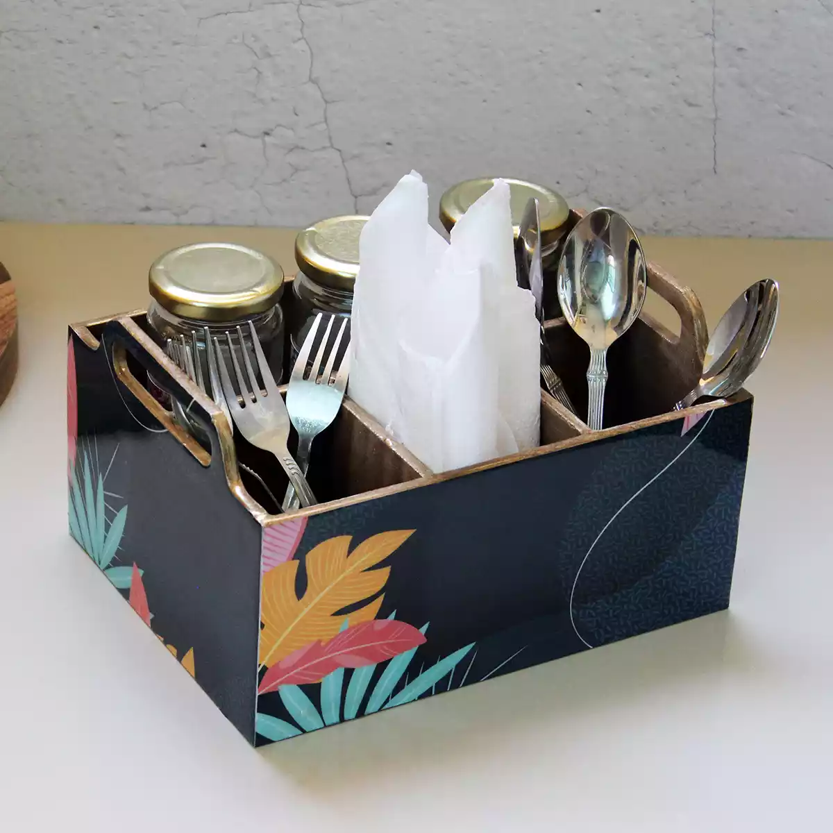 Indigo Impress  Cutlery Holder