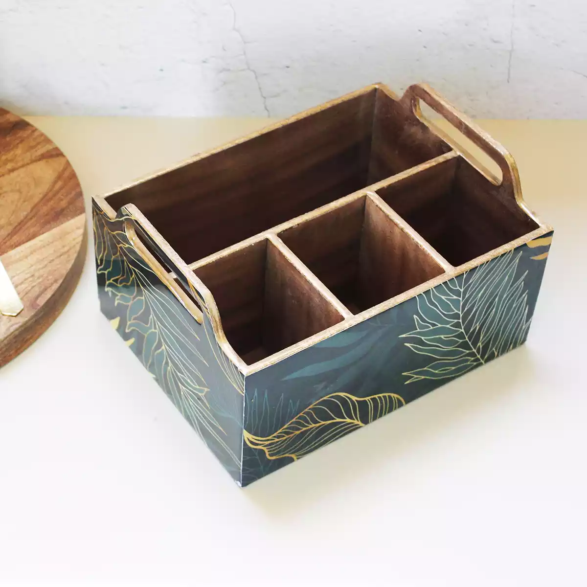 Leafy Gleam  Cutlery Holder