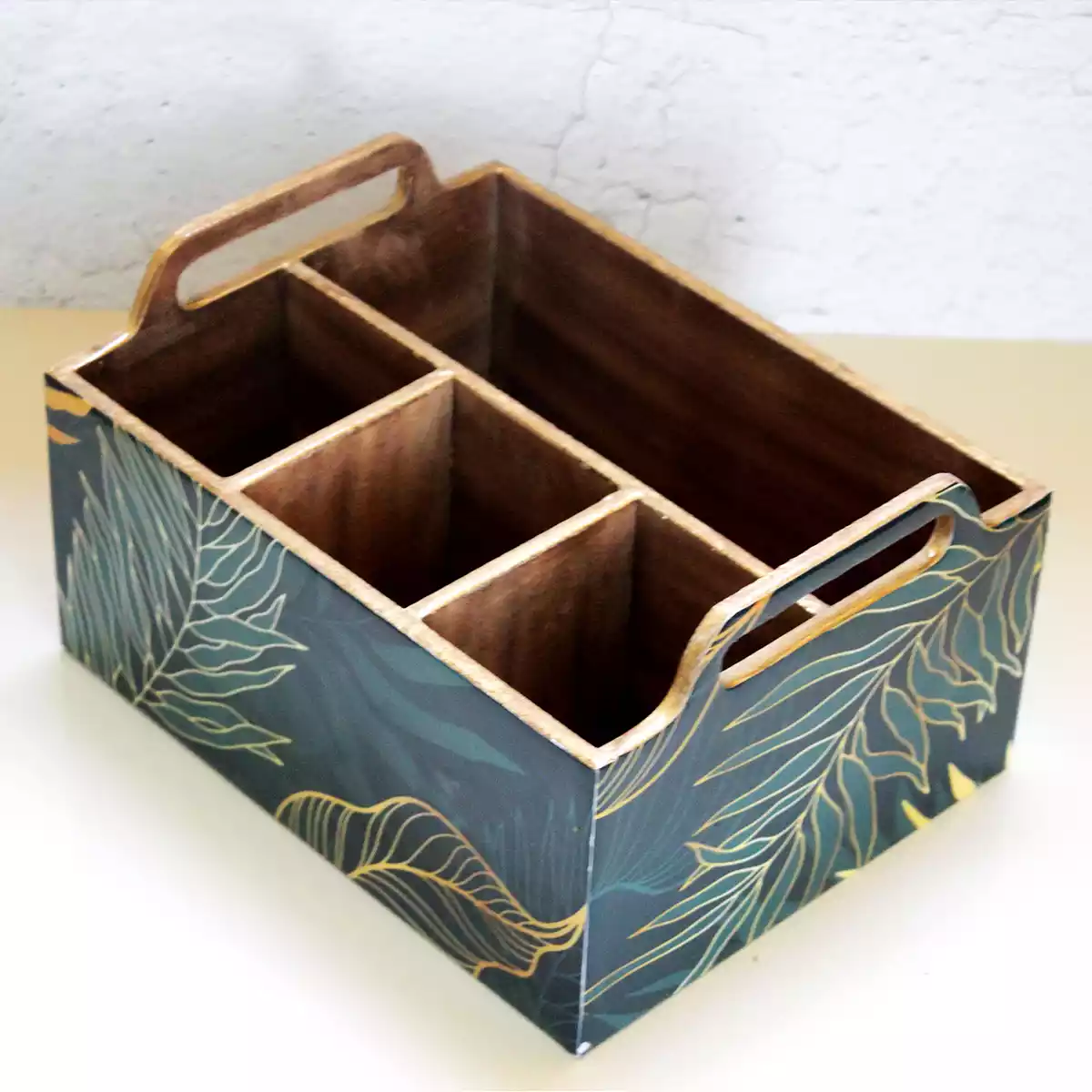 Leafy Gleam  Cutlery Holder