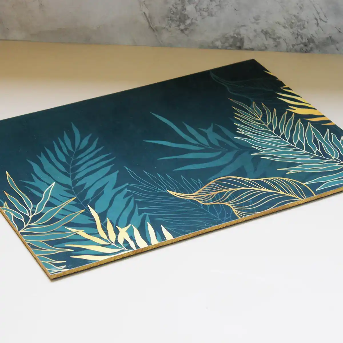 Leafy Gleam  Wooden Table Mats (Set of 2)