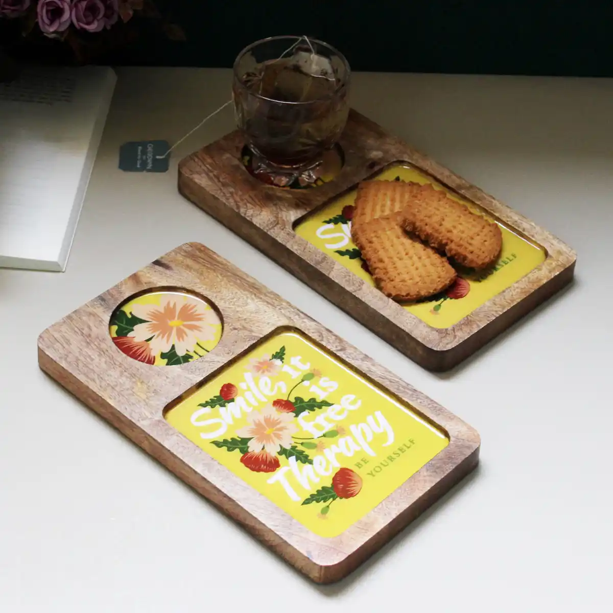 Smile Therapy Coaster Tray