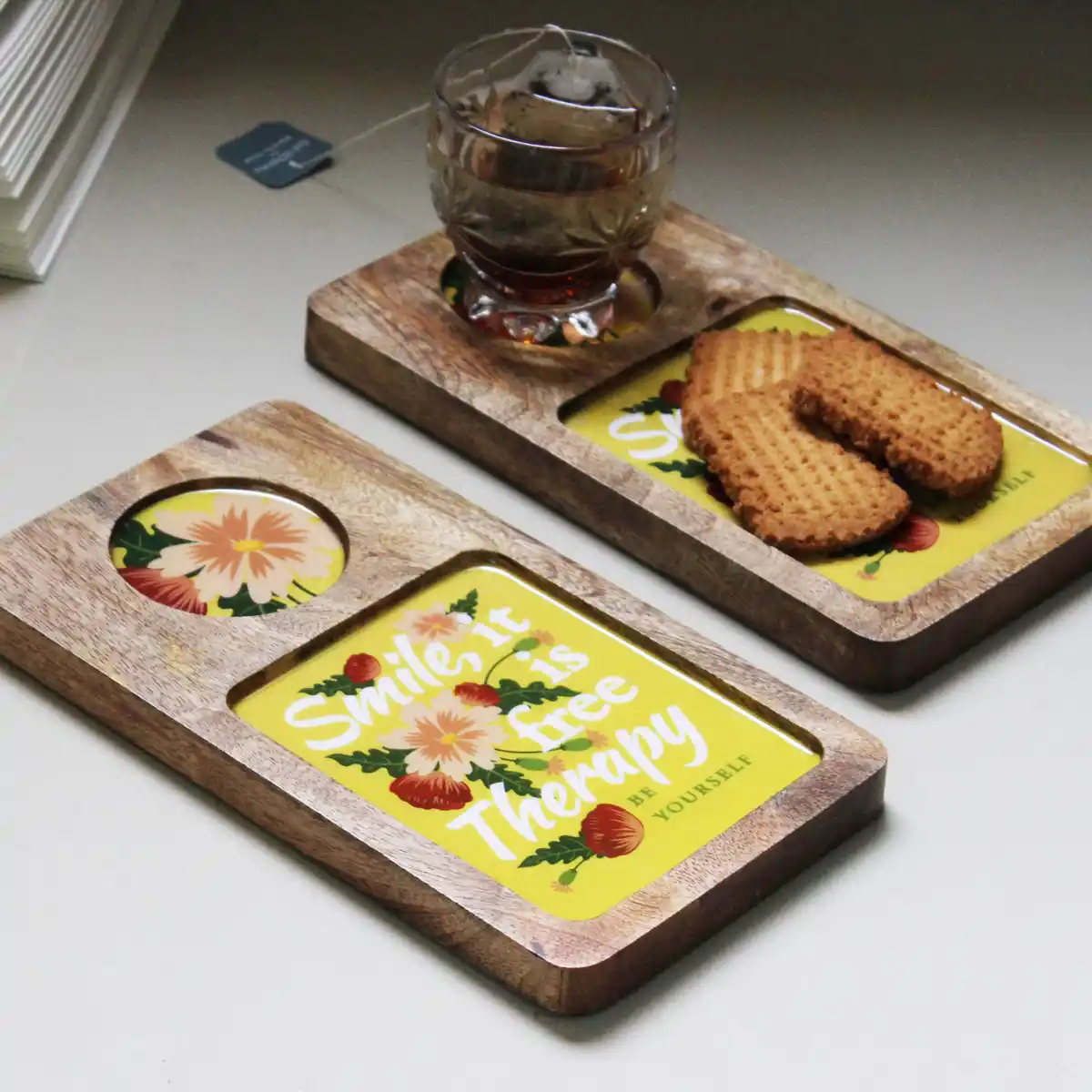 Smile Therapy Coaster Tray