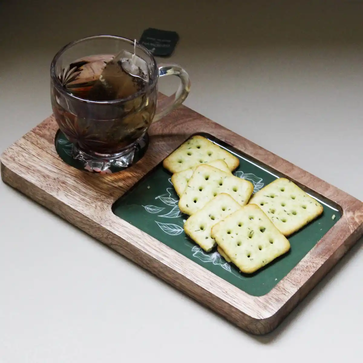 Great Green Bloom Coaster Tray