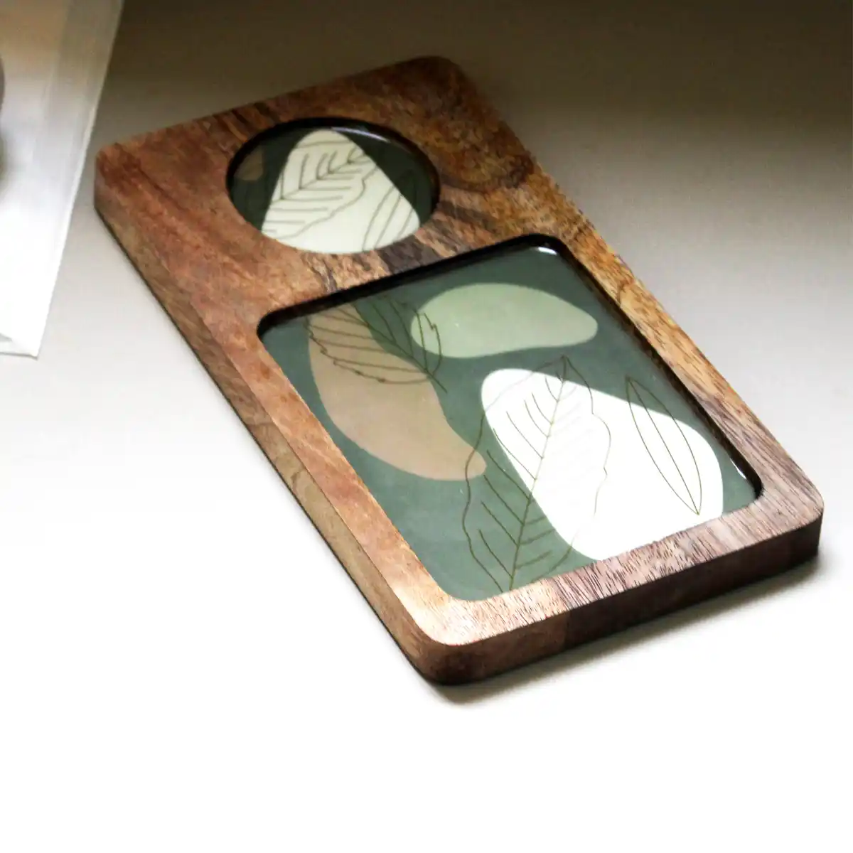 Abstract Aura Coaster Tray