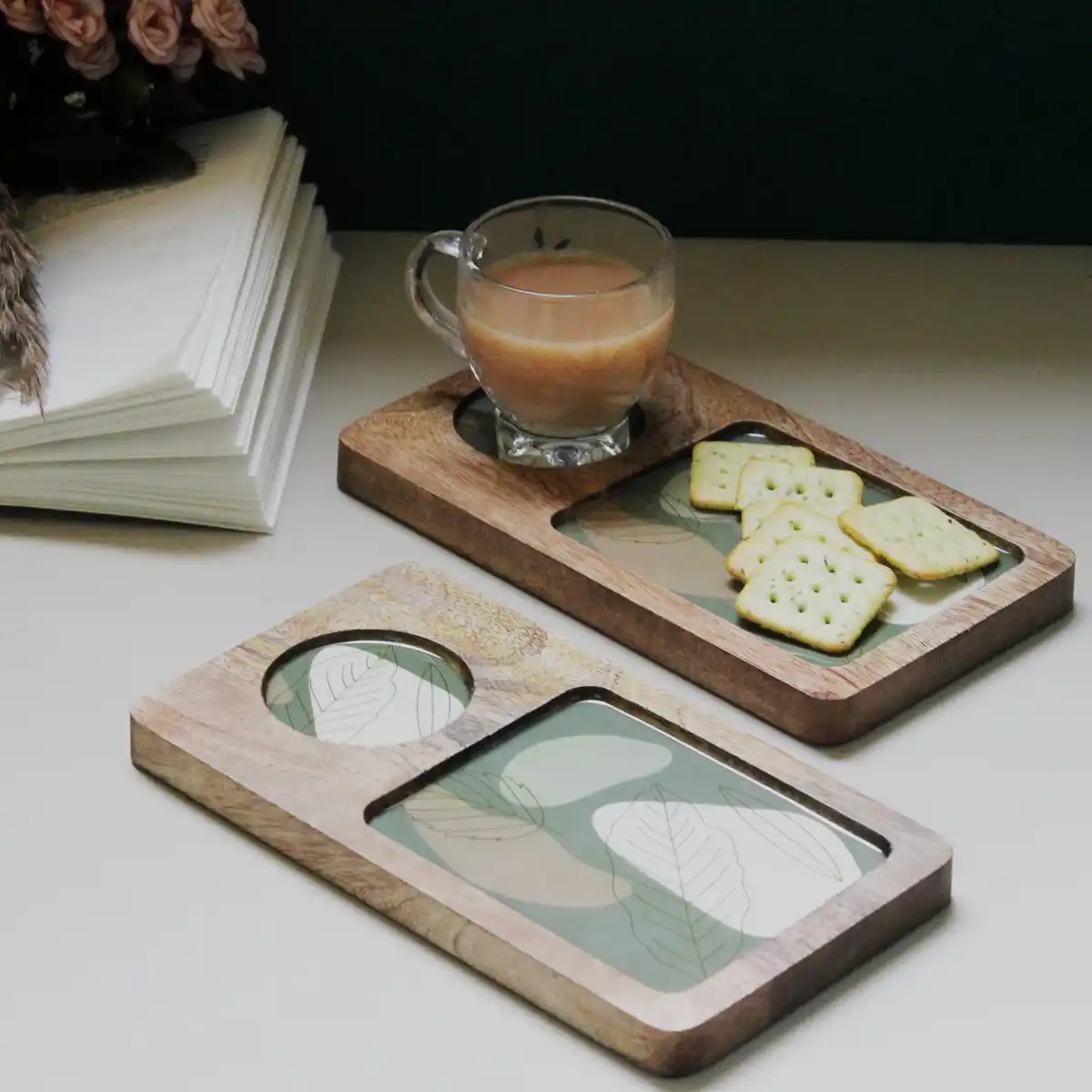 Abstract Aura Coaster Tray