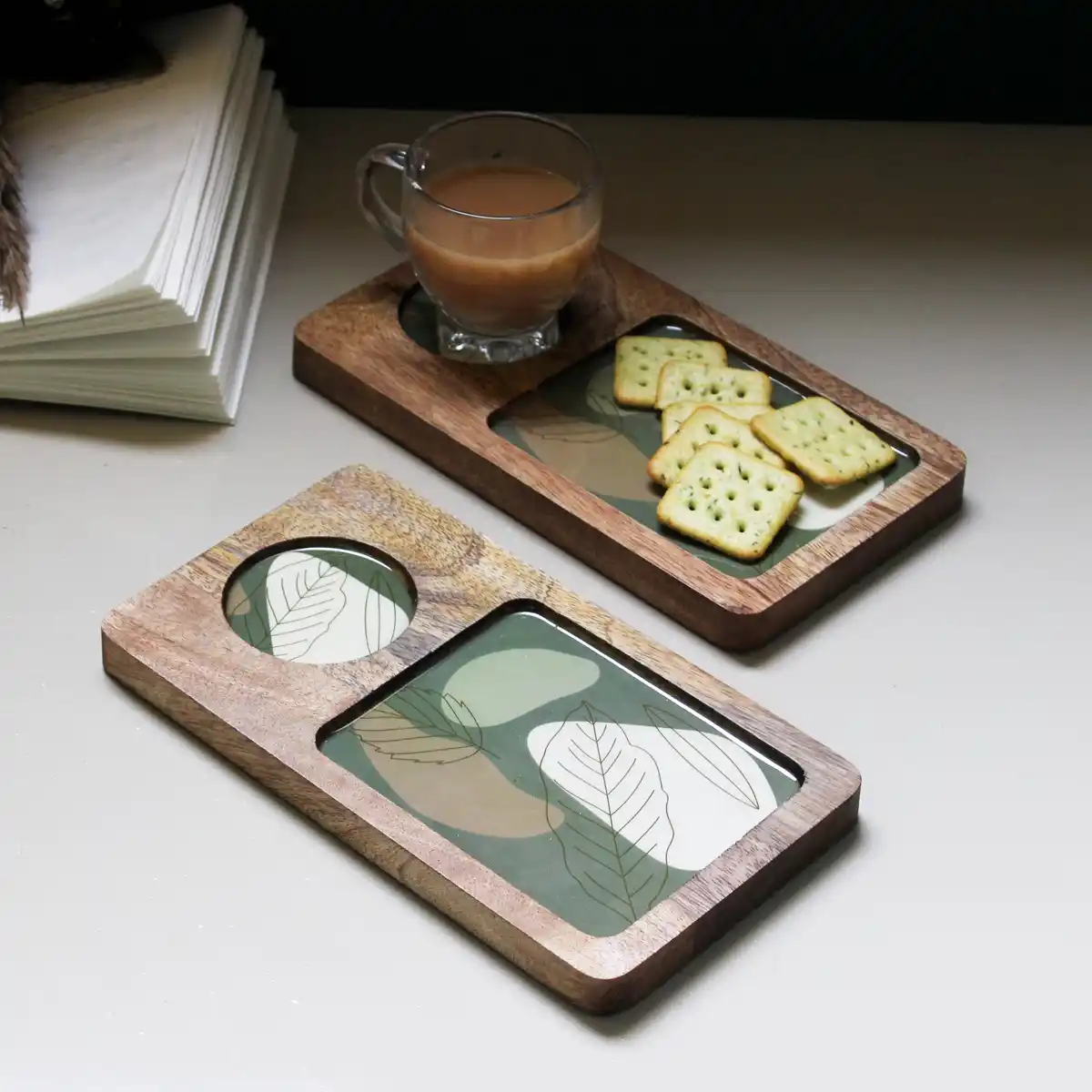 Abstract Aura Coaster Tray