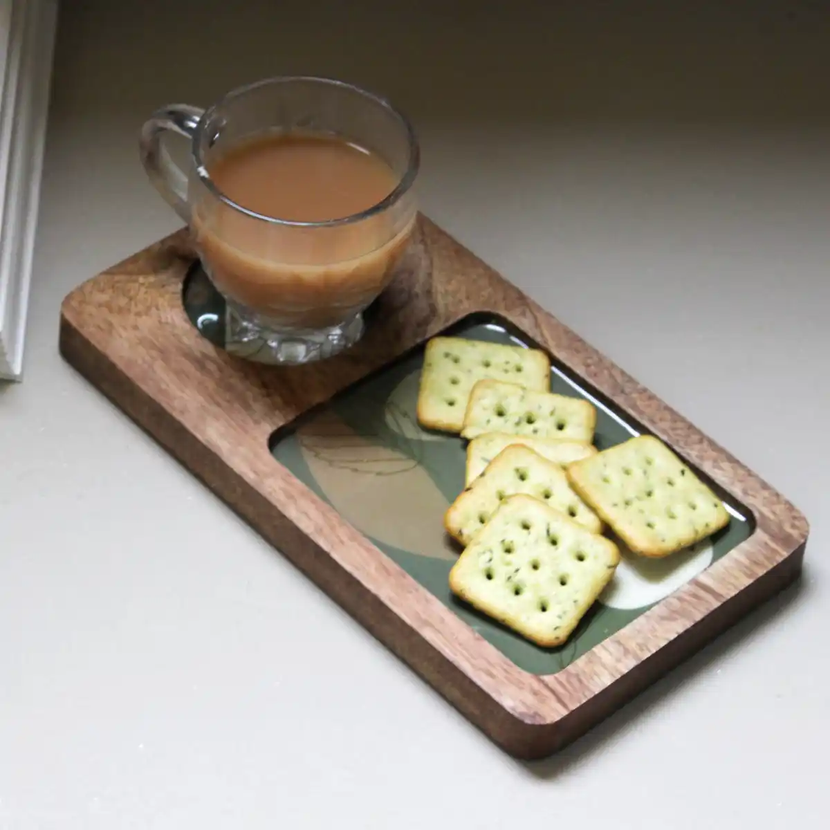 Abstract Aura Coaster Tray