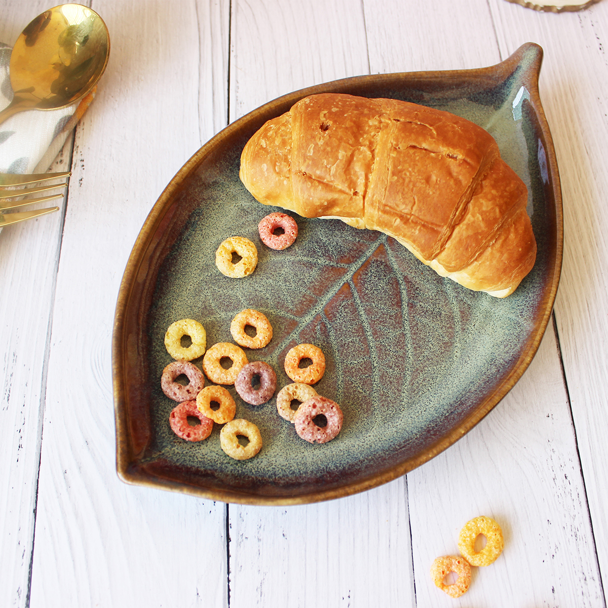 Forest Fusion Whimsy Leafy Platter