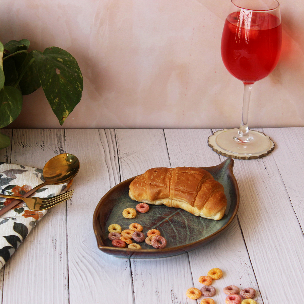 Forest Fusion Whimsy Leafy Platter