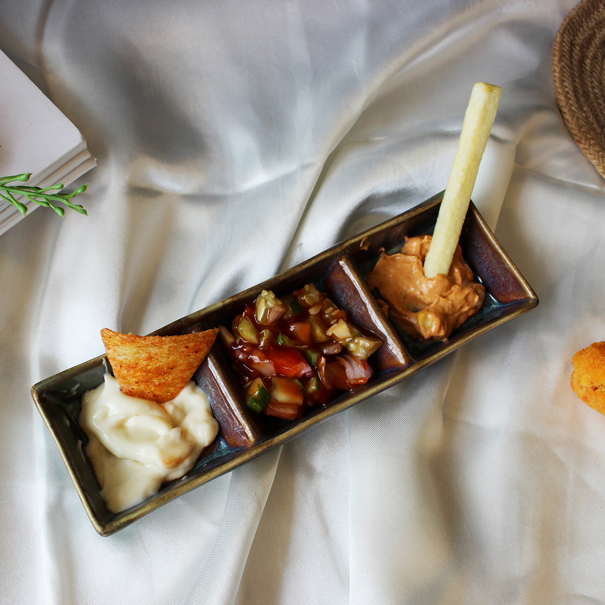 Forest Fusion Triple Dipper Tray