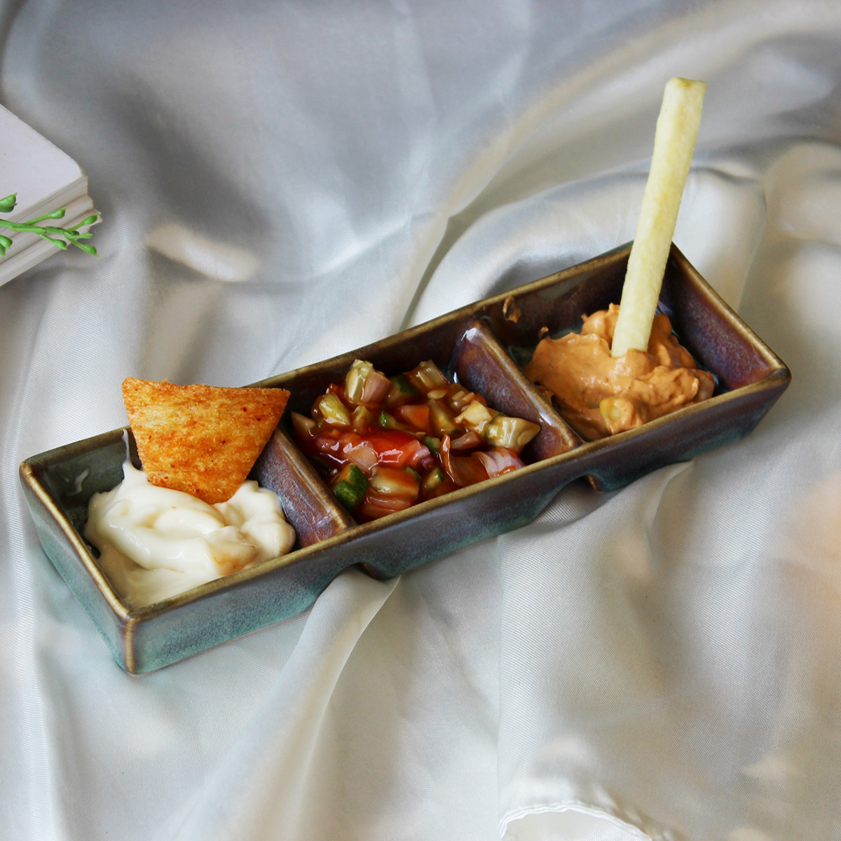 Forest Fusion Triple Dipper Tray