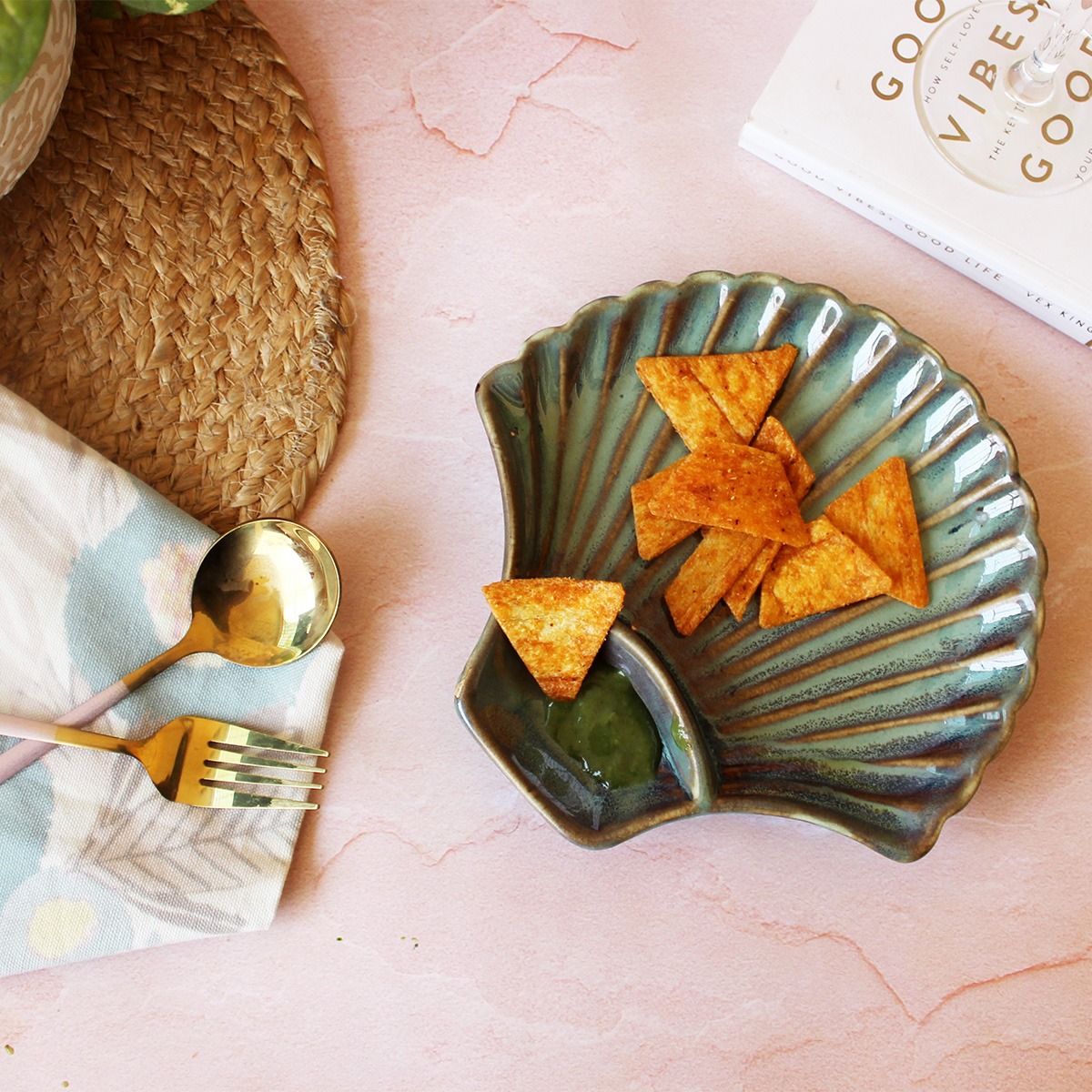 Forest Fusion Big Shell Chip Delight Platter