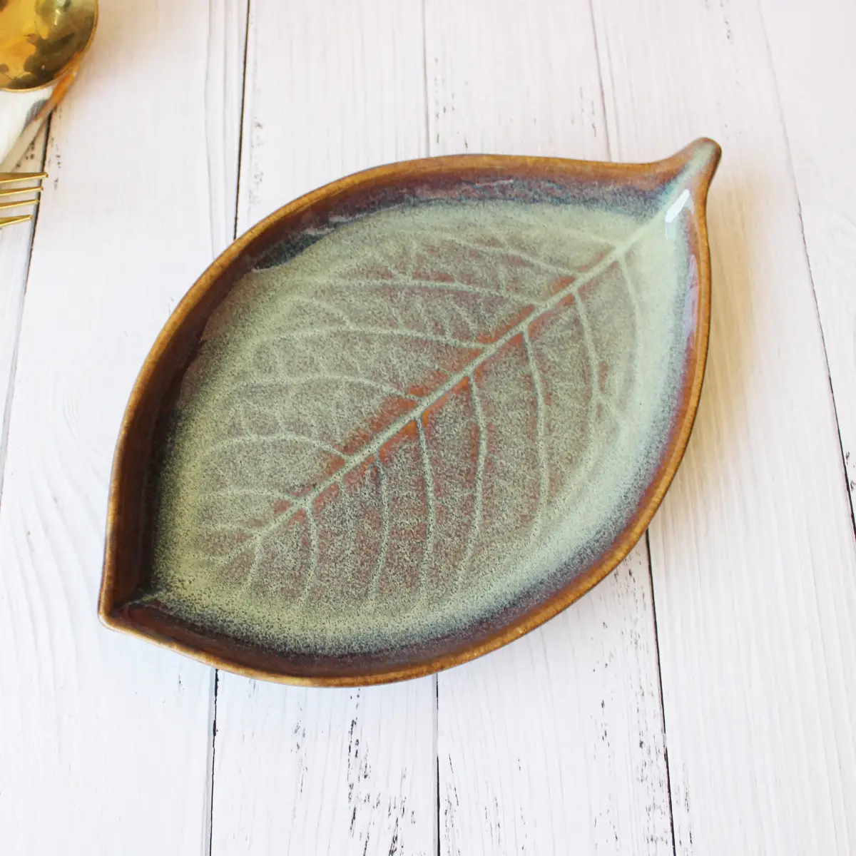 Forest Fusion Whimsy Leafy Platter