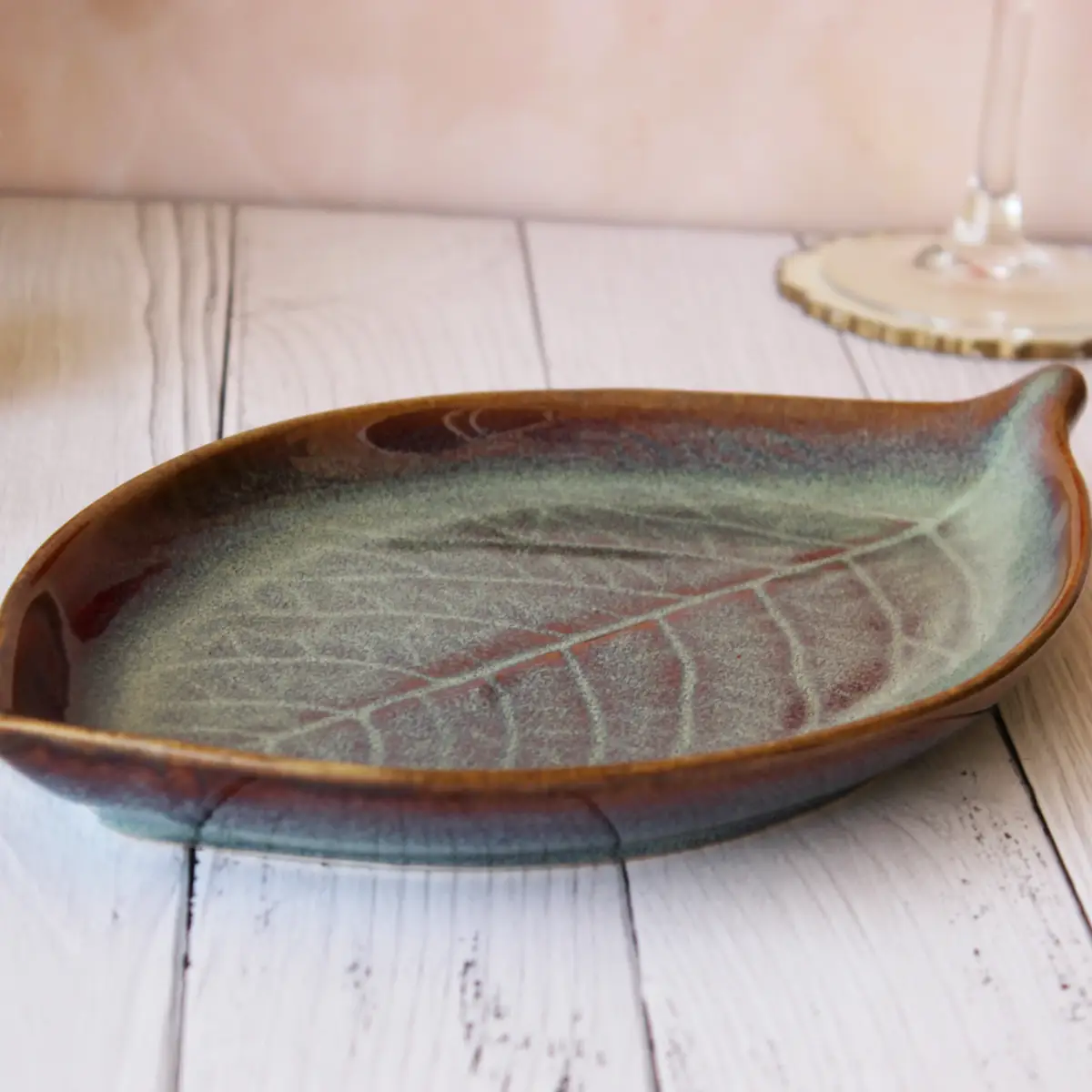 Forest Fusion Whimsy Leafy Platter