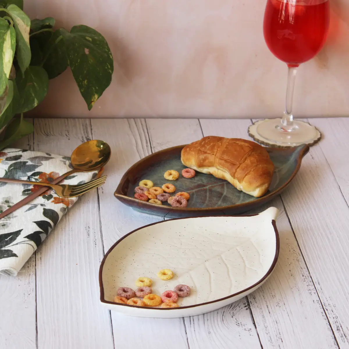 Forest Fusion Whimsy Leafy Platter