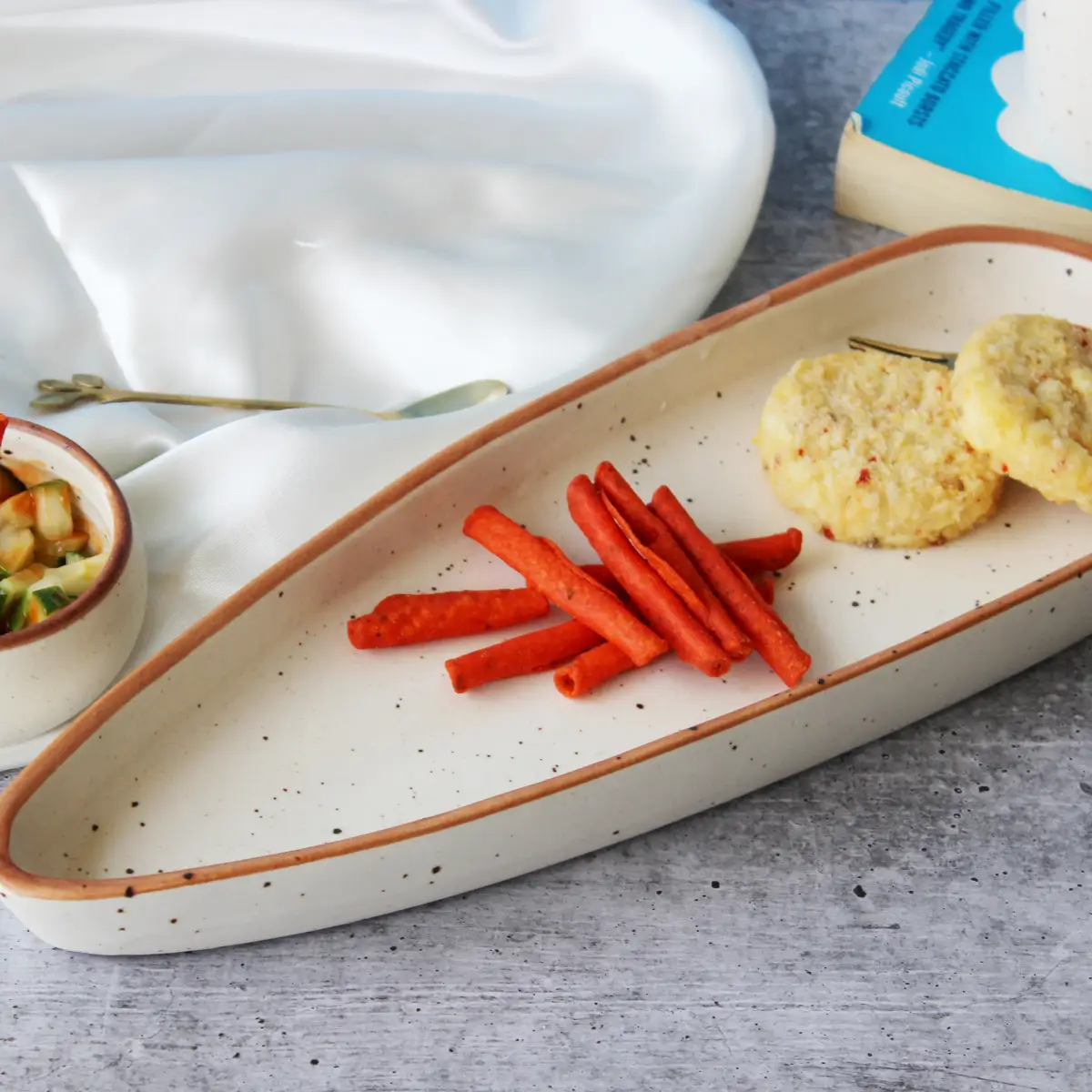 Creamy Brew Boat Shape Platter