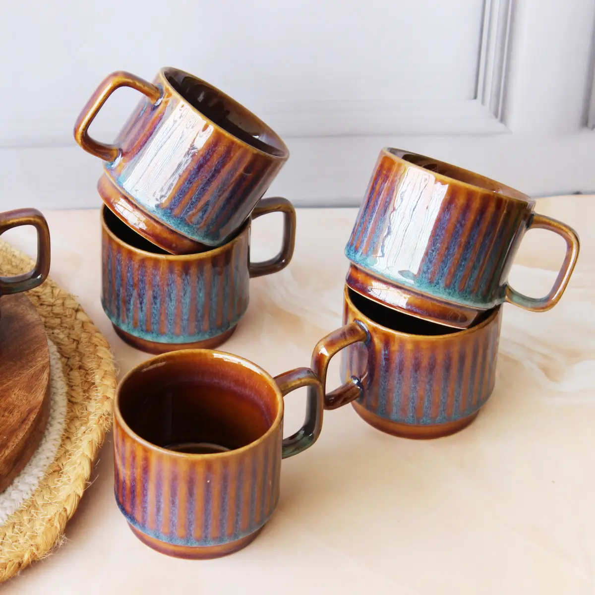 Ocean Breeze Tea Time Cup Set of 6