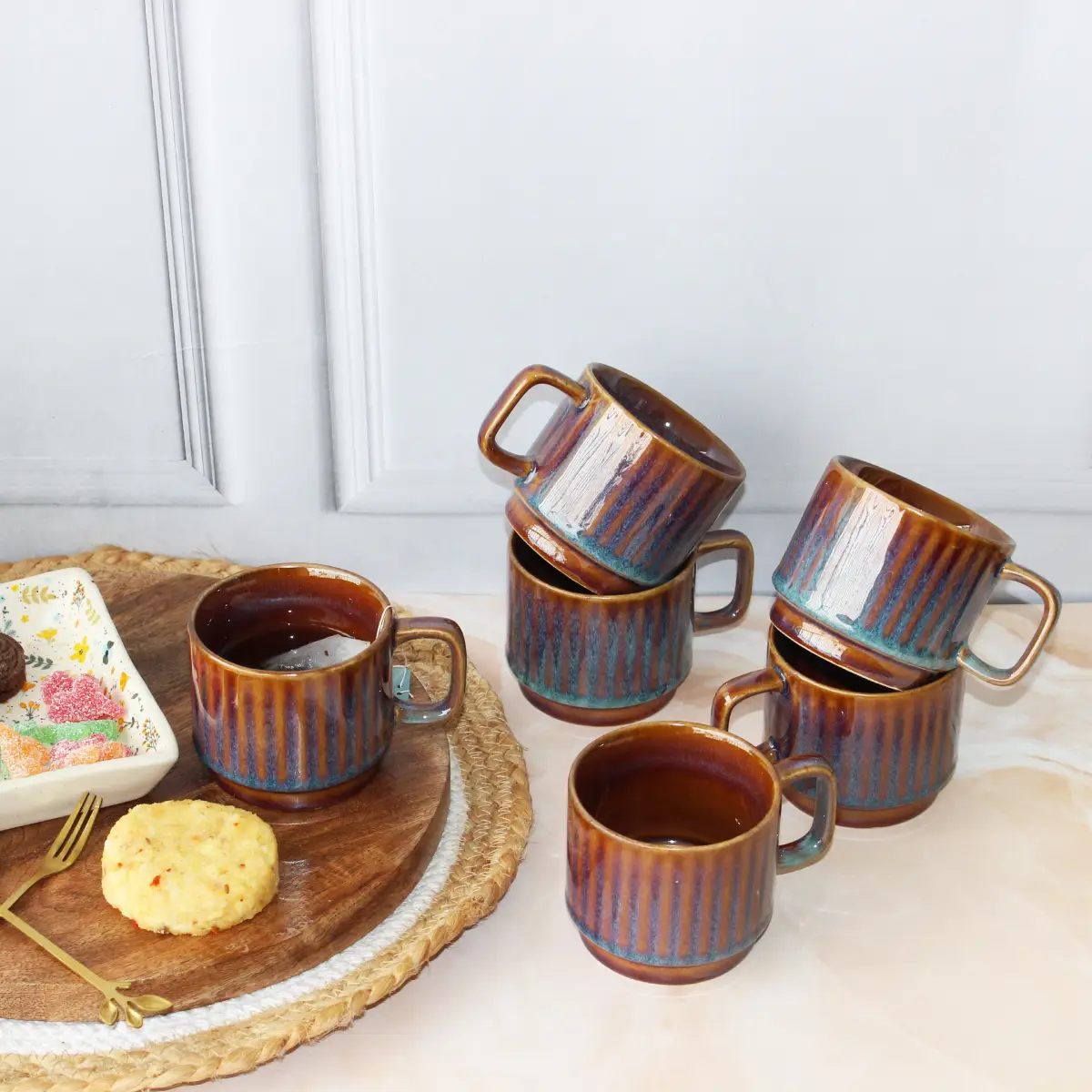 Ocean Breeze Tea Time Cup Set of 6