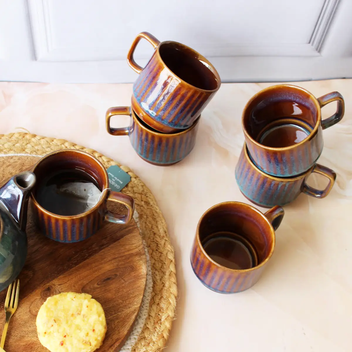 Ocean Breeze Tea Time Cup Set of 6