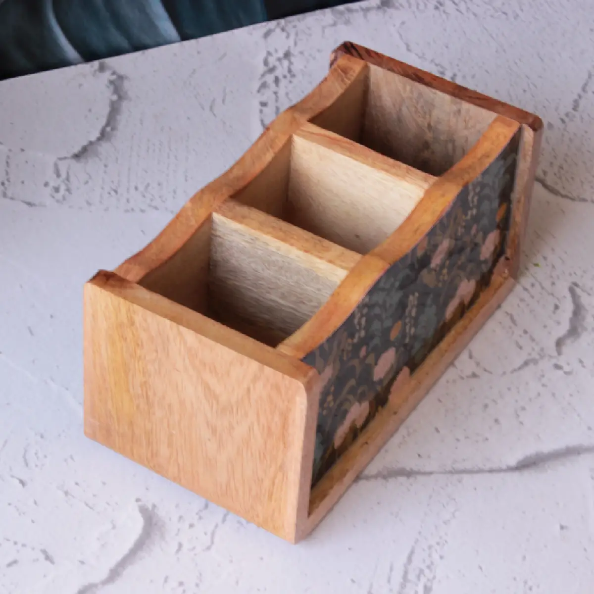 Dark Botanica Mangowood Cutlery Holder