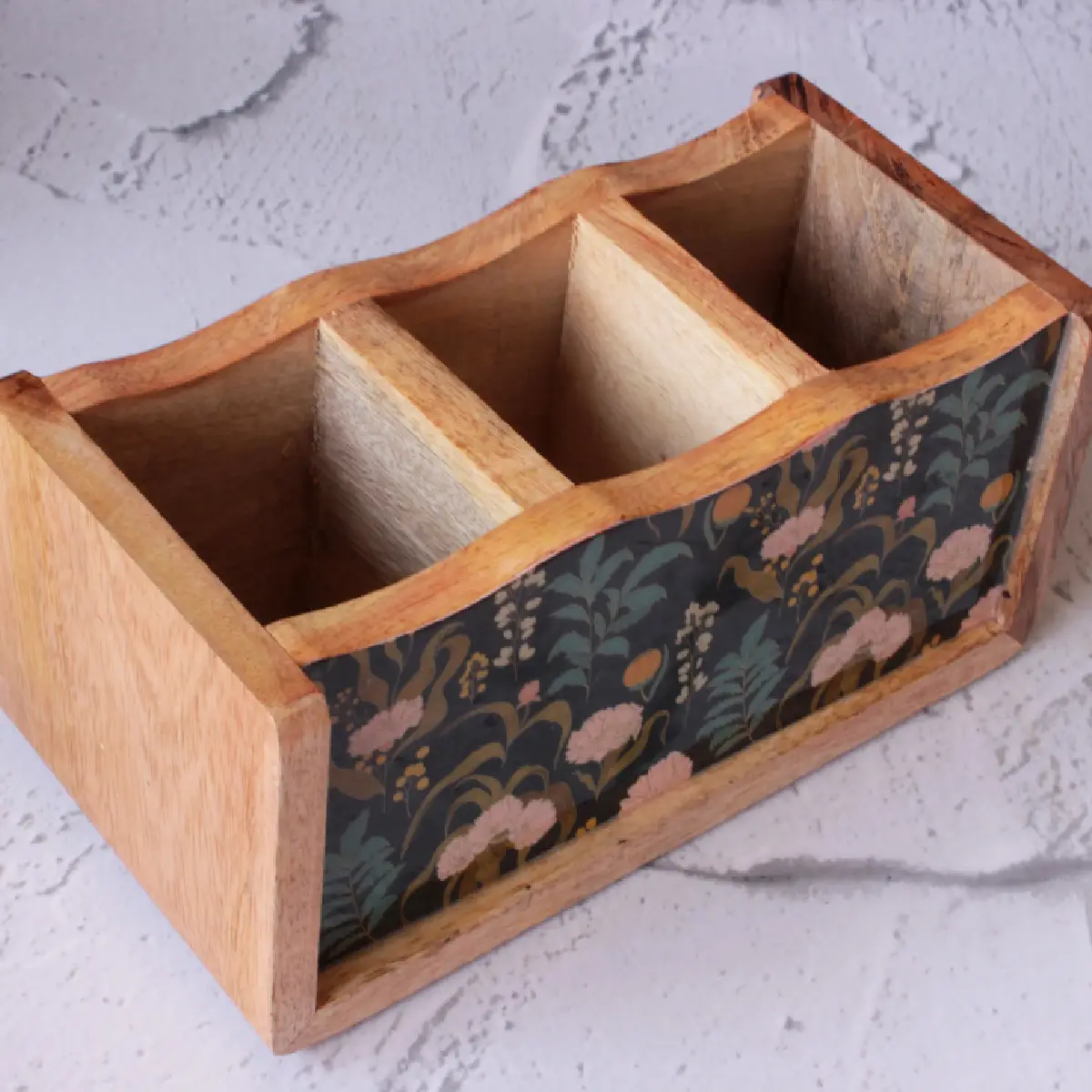 Dark Botanica Mangowood Cutlery Holder