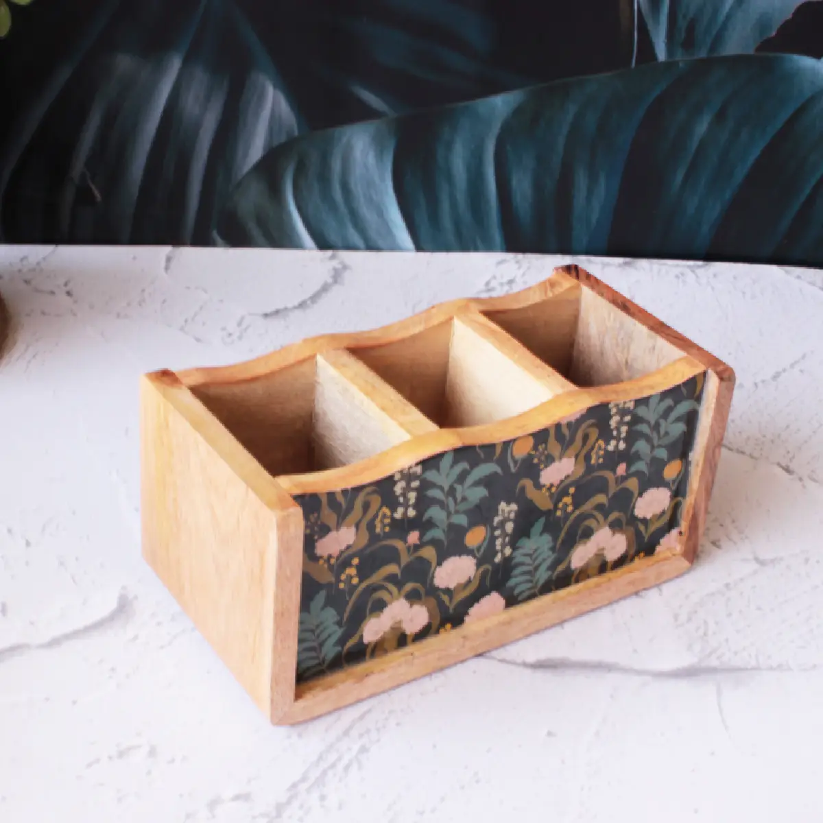 Dark Botanica Mangowood Cutlery Holder