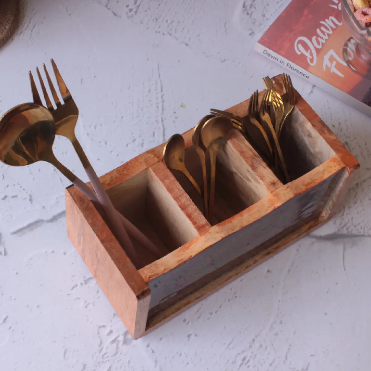 Mystery Mandalas Mangowood Cutlery Holder