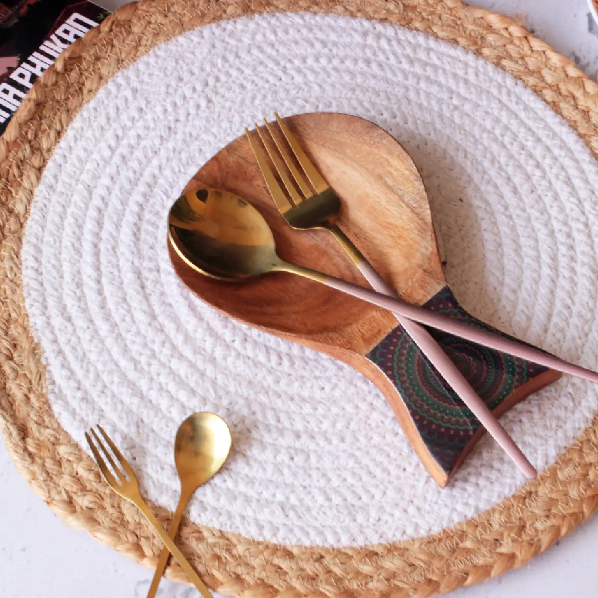 Mystery Mandalas Mangowood Spoon Rester