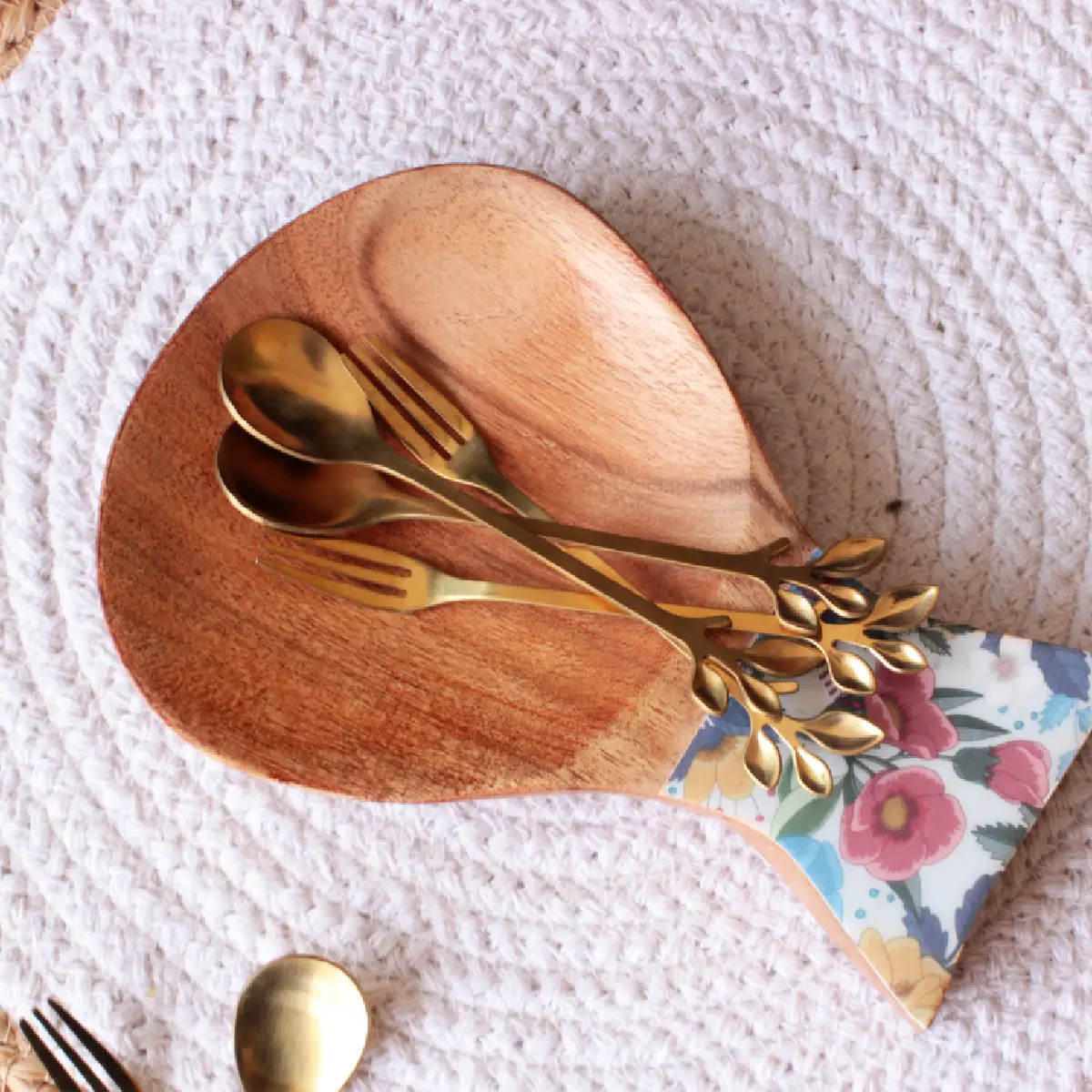 Pastel Paradise Mangowood Spoon Rester