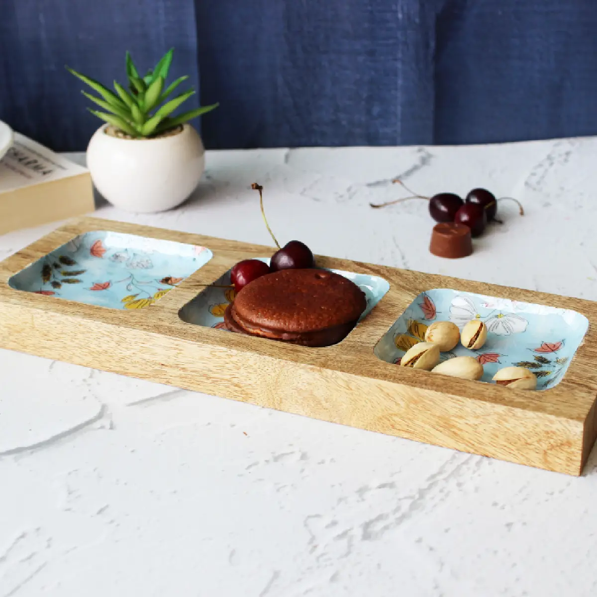 Peaceful Shade Triple Threat Serving Tray