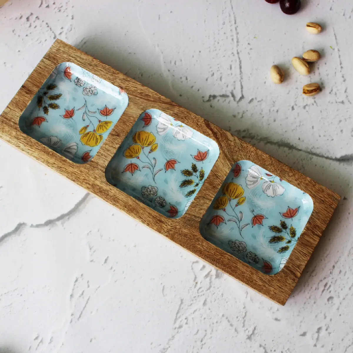 Peaceful Shade Triple Threat Serving Tray