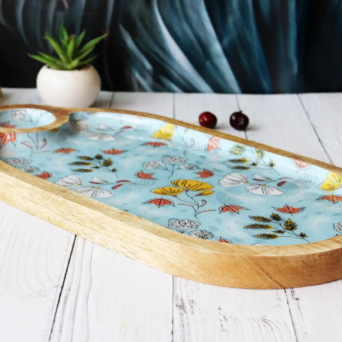 Peaceful Shade Delight Platter with Dip Niche