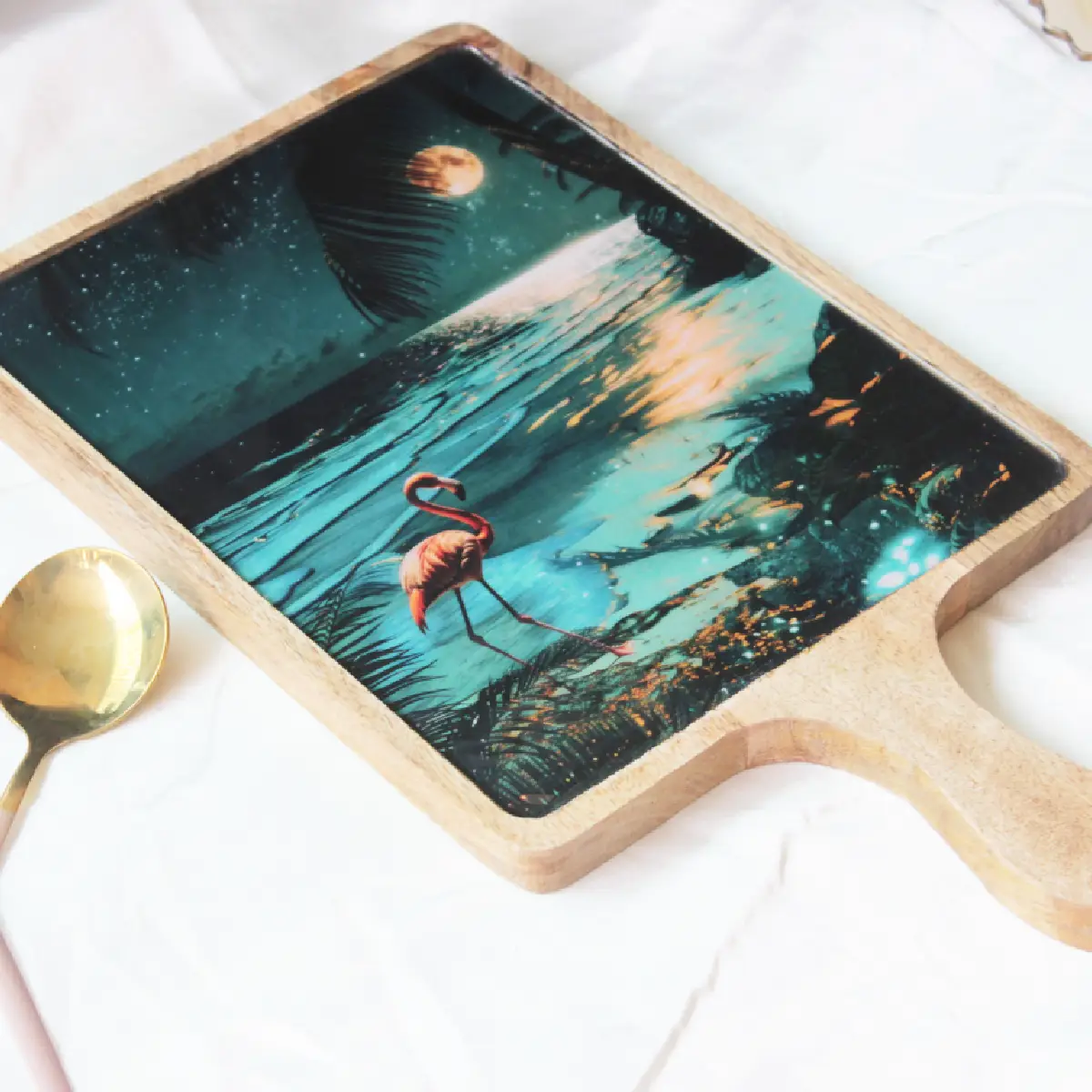 Moonbeams Flamingos Magic Platter Paradise