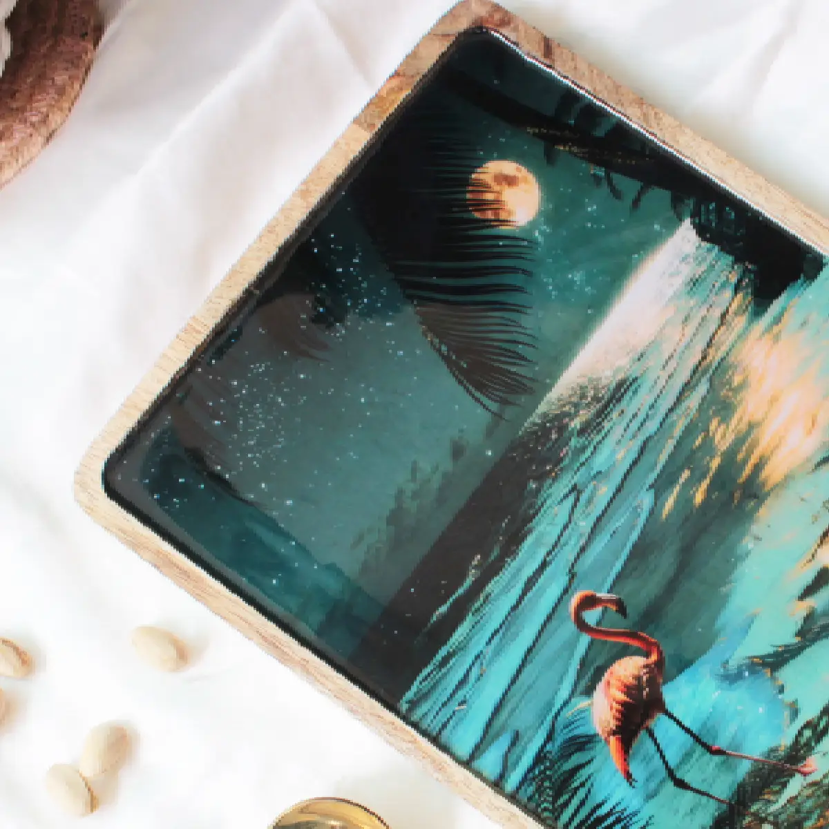 Moonbeams Flamingos Magic Platter Paradise