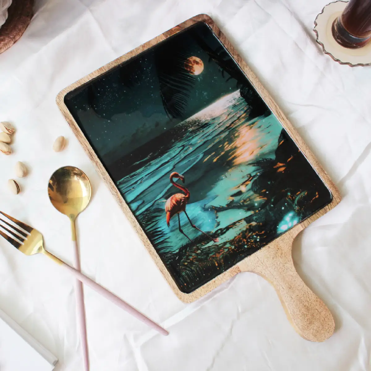 Moonbeams Flamingos Magic Platter Paradise