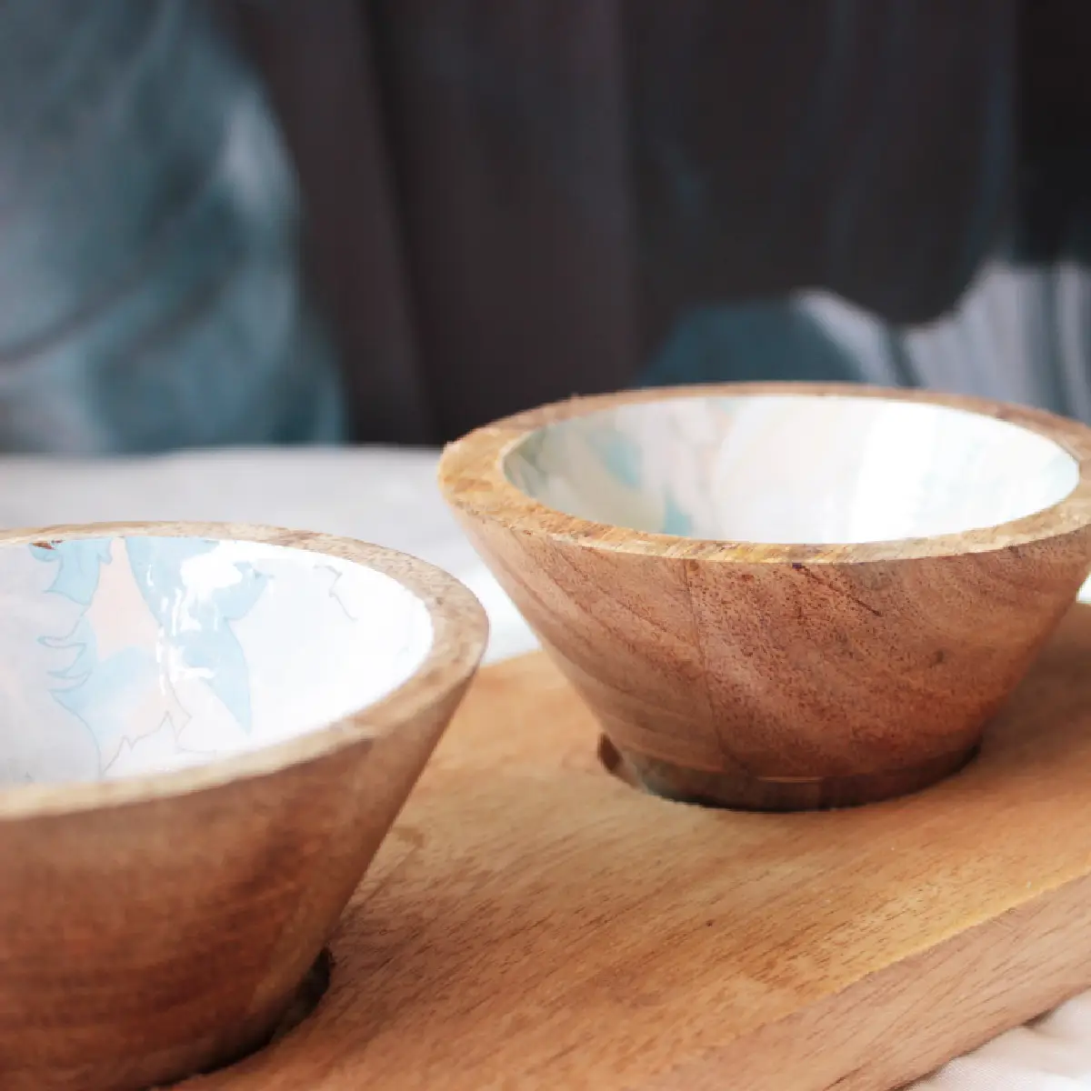 Pastel Soft Triple HandlePlus Trio Bowl with Serving Tray