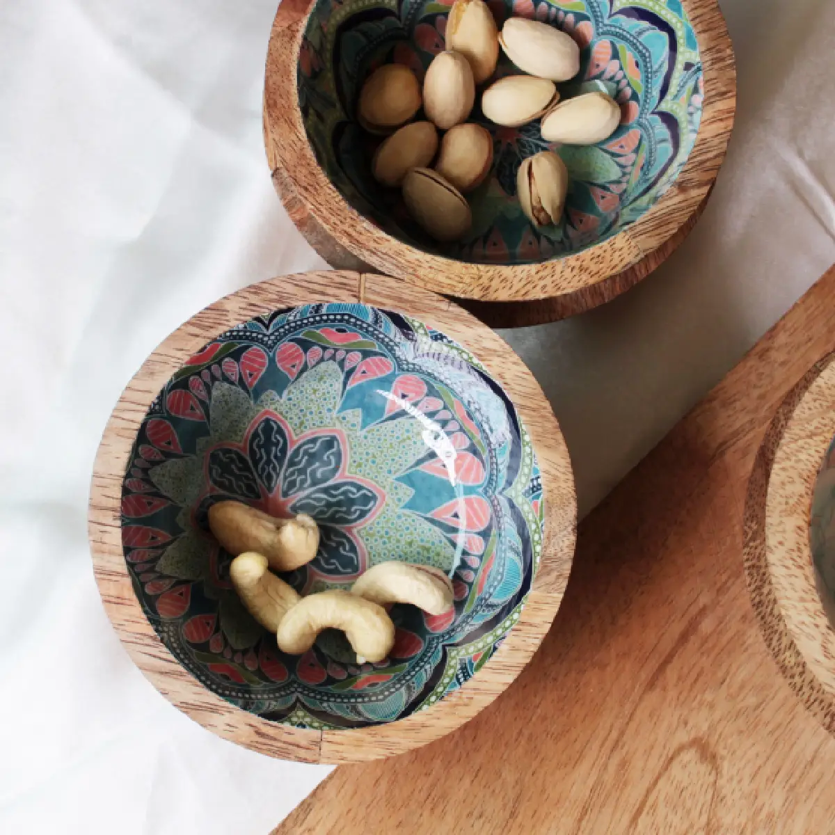 Mystic Mandala HandlePlus Trio Bowl with Serving Tray