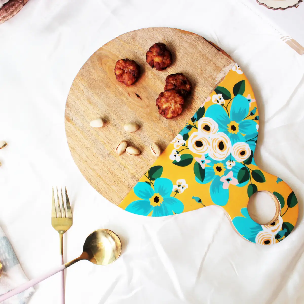 Brightside Blooms ServeEase Round Platter