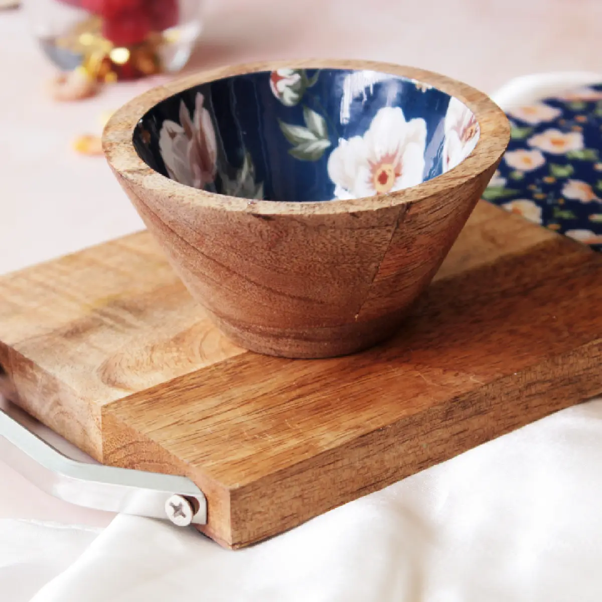 Spring Blooms EntertainEase Platter with  Serving Bowl